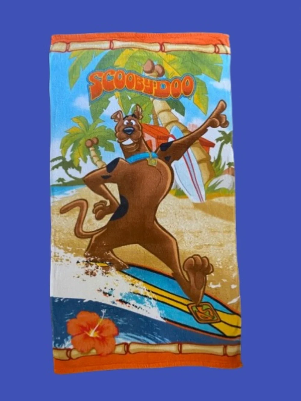 Scooby Doo Surfer Children Kids Beach Towel 30” x 57” 100% Cotton